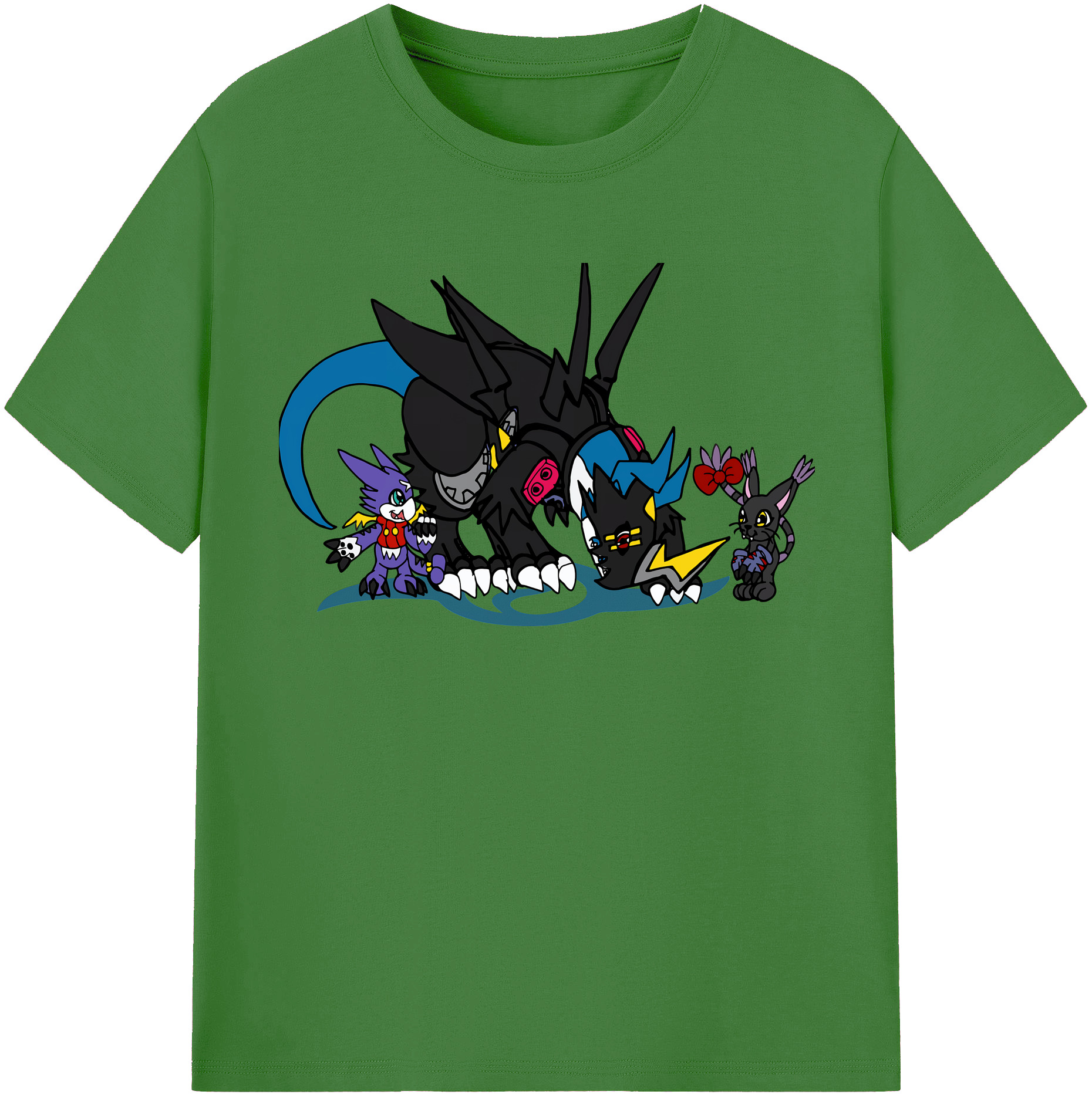 （画像用） Digimon デジタルモンスター/デジモン レディースカジュアルプリントTシャツ（綿100％）